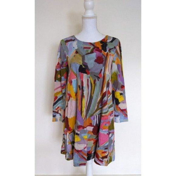 Gorman X Megan Grant Pick Up Sticks Jersey Dress Size 6 Suit 6-10 - Picture 2 of 9